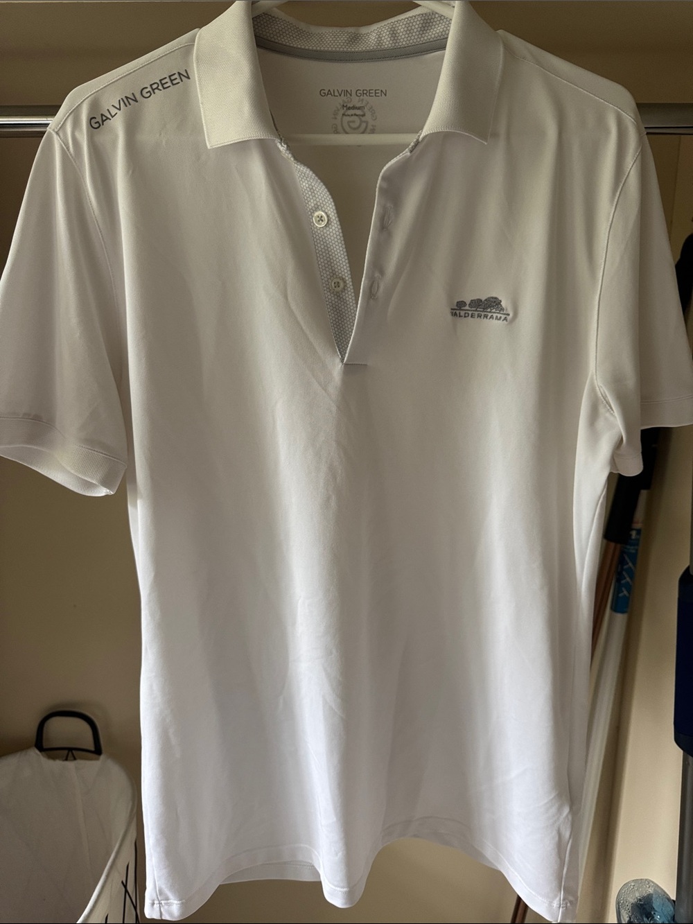 Galvin Green White Men's Polo Shirt